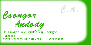 csongor andody business card